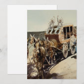 Stagecoach Hold by Edward Borein Einladung (Vorne/Hinten)