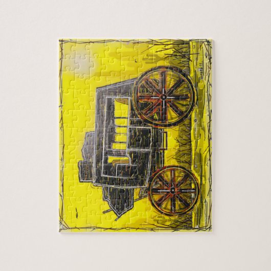 Stagecoach in der Wüste Puzzle (Vertikal)