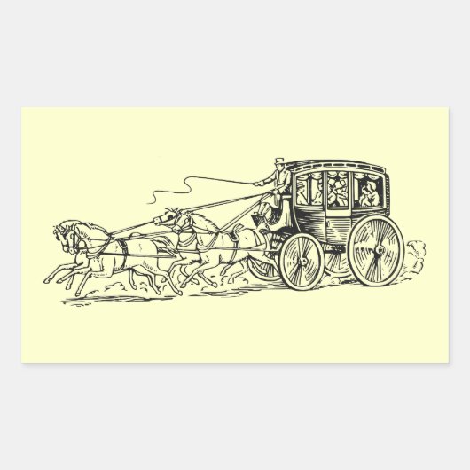 Stagecoach Rechteckiger Aufkleber (Vorderseite)