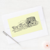 Stagecoach Rechteckiger Aufkleber (Umschlag)