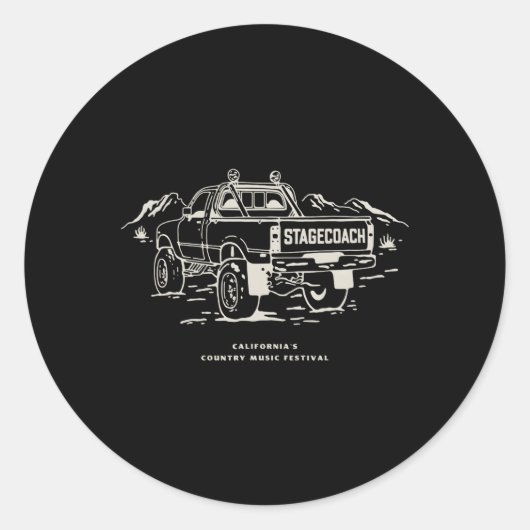 Stagecoach Truck Lineup Runder Aufkleber (Vorderseite)