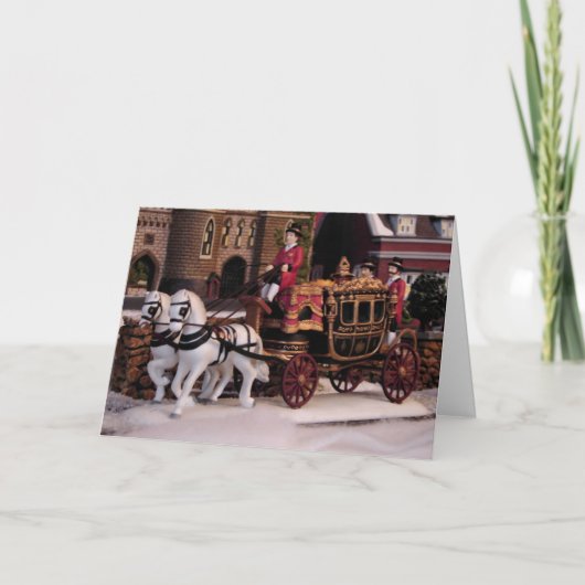Stagecoach Weihnachtskarte Feiertagskarte (Vorderseite)
