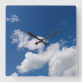 Stages in the clouds quadratische wanduhr