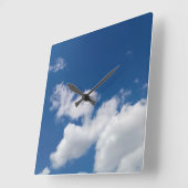 Stages in the clouds quadratische wanduhr (Winkel)