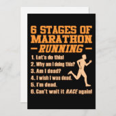 Stages Of Marathon Running Sarcastic Runner Graphi Dankeskarte (Vorne/Hinten)