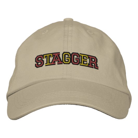 Stagger Mens Khaki Anpassbarer Hut (Vorderseite)