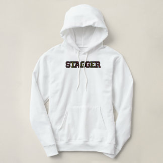 Stagger Weiße Hoodie