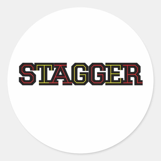 Stagger White Stickers (Vorderseite)