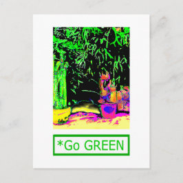 Staghorn Fern GO GREEN1a jGibney The MUSEUM Zazzle Postkarte