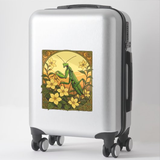 Stagmomantin und GelbjasminBlume Aufkleber (Koffer)