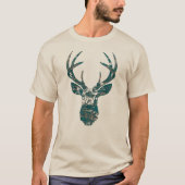 Stags Kopf mit Geweih T-Shirt (Vorderseite)
