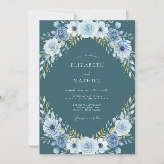 Stahl-Eis-Kranz-Hochzeit Einladung (Vorderseite)