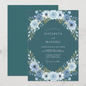 Stahl-Eis-Kranz-Hochzeit Einladung (Vorne/Hinten)