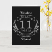 Stahl Elfter Hochzeitstag 11 Jahre Karte (Gelbe Blume)