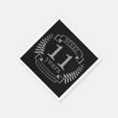 Stahl Elfter Hochzeitstag 11 Jahre Serviette (Ecke)