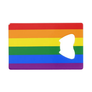 Stahl Flaschenöffner mit der Pride-Flagge für LGBT