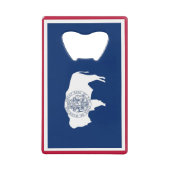 Stahl Flaschenöffner mit Flagge von Wyoming (Vorderseite)