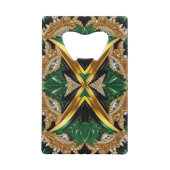 Stahl Flaschenöffner mit Jamaika Farben (Rückseite)