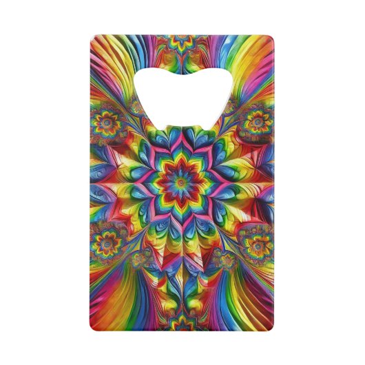 Stahl Flaschenöffner mit LGBTQ Farben (Vorderseite)