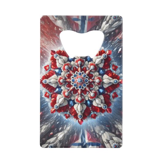 Stahl Flaschenöffner mit norwegischen Farben (Vorderseite)