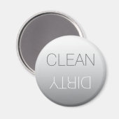 Stahl, grau, sauber oder dreckig Geschirrspüler Ma Magnet (Vorderseite/Rückseite)