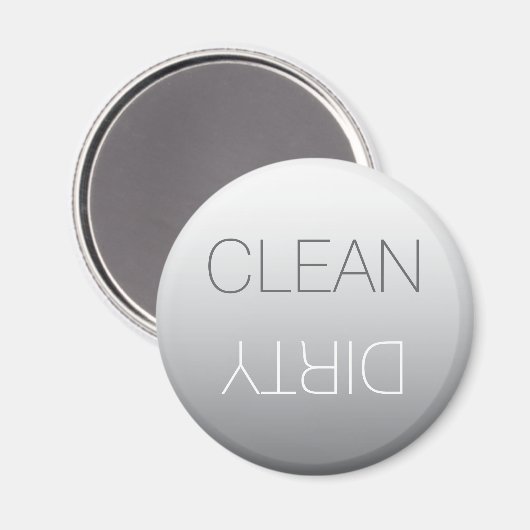 Stahl, grau, sauber oder dreckig Geschirrspüler Ma Magnet (Vorderseite/Rückseite)