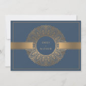 STAHL GRAY GOLD CLASSIC VERZIERT MANDALA WEDD EINLADUNG (Rückseite)