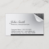 Stahl Inside Investigator Business Card Visitenkarte (Vorderseite)