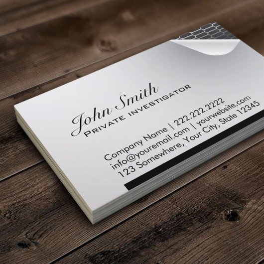 Stahl Inside Investigator Business Card Visitenkarte