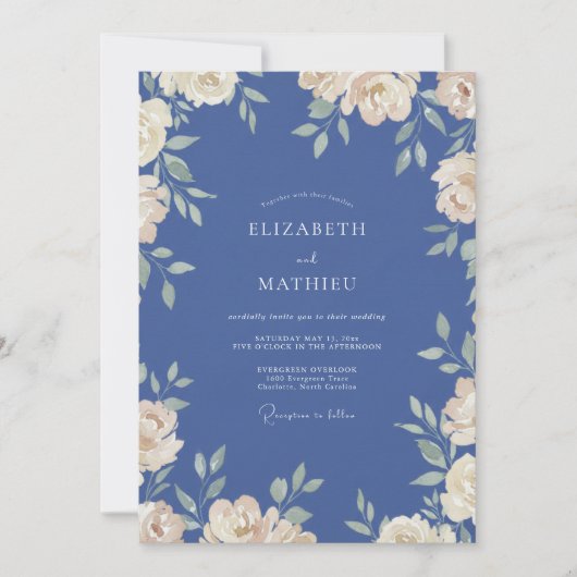 Stahl Lackierte Hochzeit Einladung (Vorderseite)