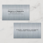 Stahl | Metallgeschirr Visitenkarte (Vorne/Hinten)