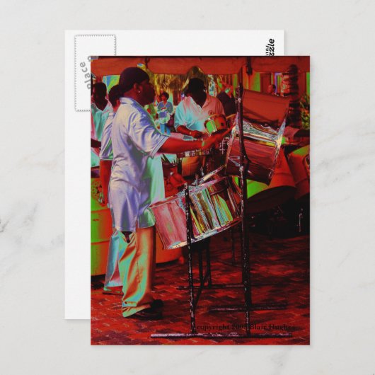 Stahl Pan Drummer SD0104 Postkarte (Vorne/Hinten)