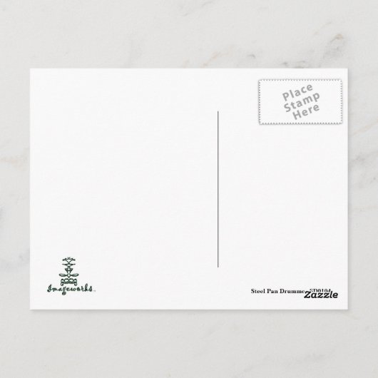 Stahl Pan Drummer SD0104 Postkarte (Rückseite)