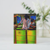Stahl Pan Drummer SD0108 Postkarte (Stehend Vorderseite)