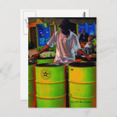 Stahl Pan Drummer SD0108 Postkarte (Vorne/Hinten)