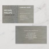 STAHL schmiedet das GRAUE PROFESSIONELLE METALL Visitenkarte (Vorne/Hinten)