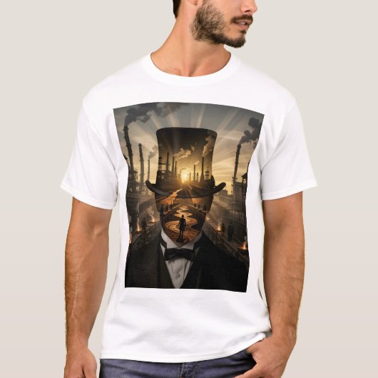 Stahl & Sonnenuntergänge Erkundung der industriell T-Shirt (Vorderseite)