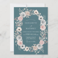 Stahl-Teal-Kranz-Hochzeit