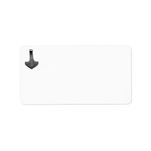 Stahl Thor Hammer Adressetiketten (Vorne)