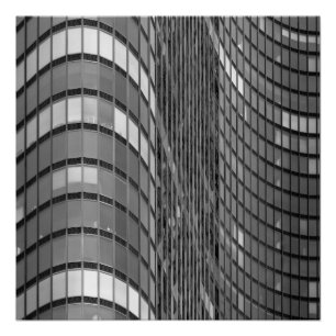 Stahl- und Glaszwischenwand von modernem Poster