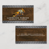 Stahl und Holz | Bulldozer Visitenkarte (Vorne/Hinten)