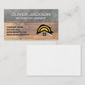 Stahl und Holz | Logo für Baukonstrukteure Visitenkarte (Vorne/Hinten)