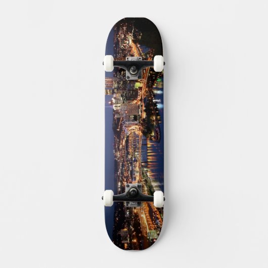 Stahl und Indigo-Sandwich Skateboard (Vorderseite)