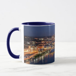 Stahl und Indigo-Sandwich Tasse