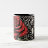 Stahl und Rose 001 Zweifarbige Tasse (Mittel)