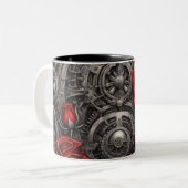 Stahl und Rose 011 Zweifarbige Tasse (Vorderseite Links)