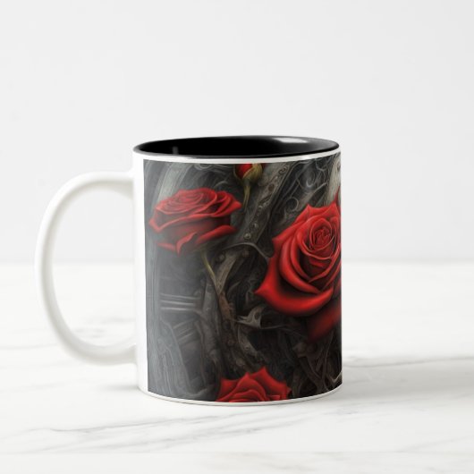 Stahl und Rose 013 Zweifarbige Tasse (Links)
