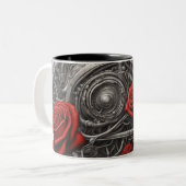 Stahl und Rose 014 Zweifarbige Tasse (Vorderseite Links)
