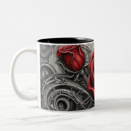 Stahl und Rose 018 Zweifarbige Tasse (Links)