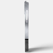 Stahl und schwarzes Leder Case-Mate iPhone Hülle (Rückseite / Links)